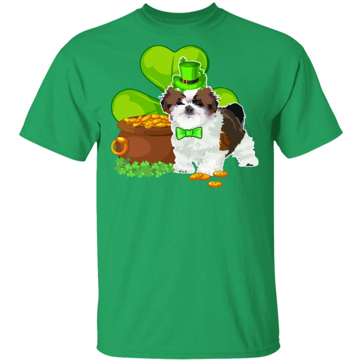 Shih Tzu St Patrick's Day Irish Dog Lover Funny Gifts T-Shirt & Hoodie | Teecentury.com