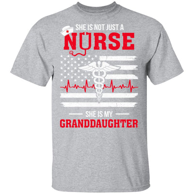 She Is Not Just A Nurse She Is My Granddaughter American Flag T-Shirt & Hoodie | Teecentury.com