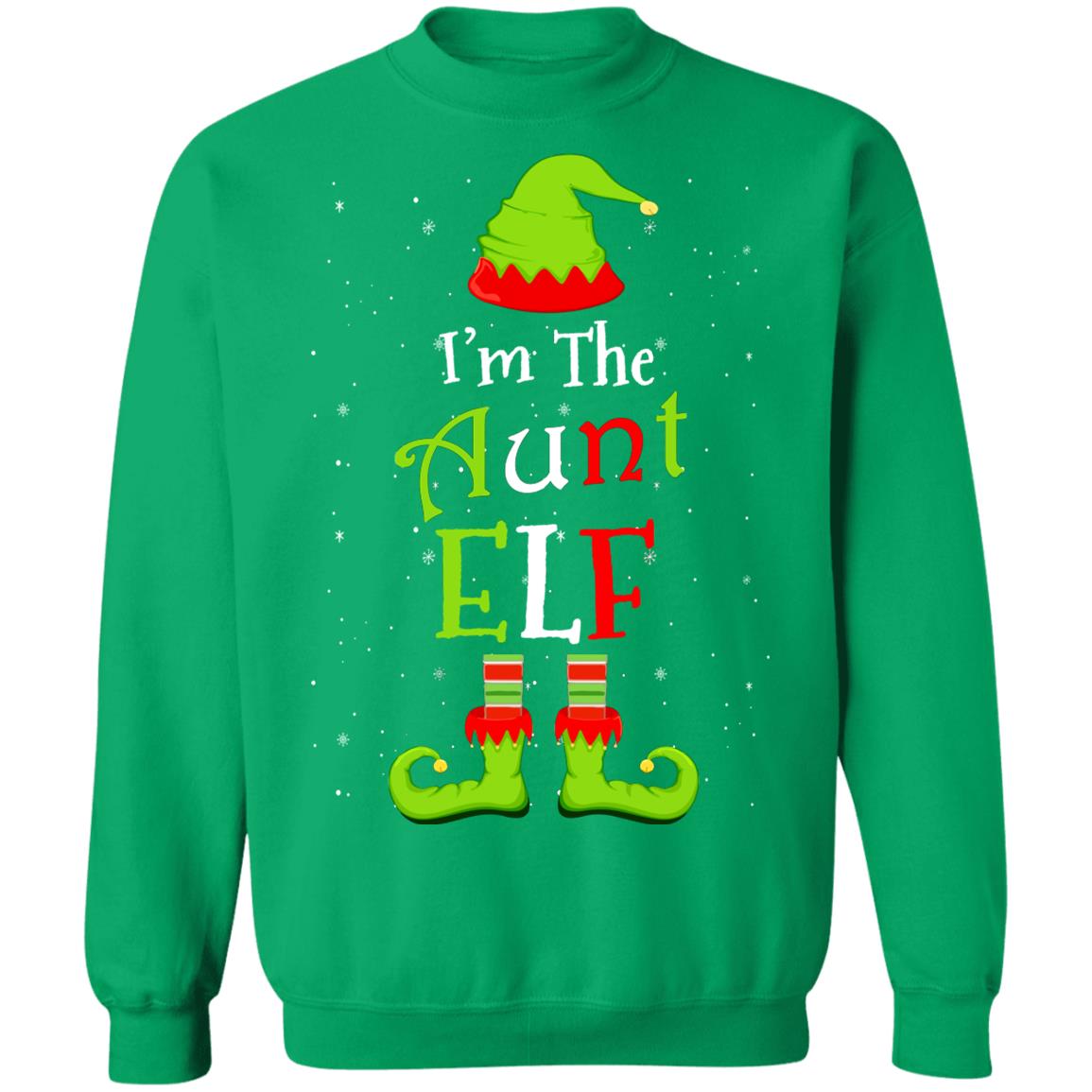 I'm The Aunt Elf Family Matching Funny Christmas Group Gift T-Shirt & Sweatshirt | Teecentury.com