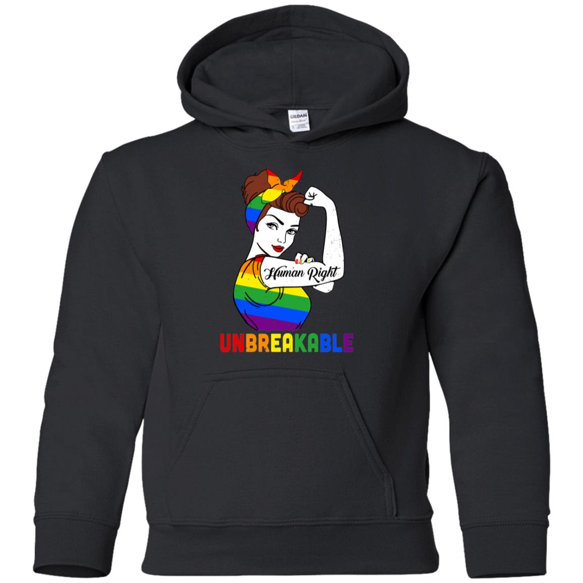 Lady Human Right Unbreakable Rainbow LGBT Pride Month T-Shirt & Hoodie | Teecentury.com