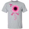Hummingbird Sunflower Pink Ribbon Breast Cancer Awareness T-Shirt & Hoodie | Teecentury.com