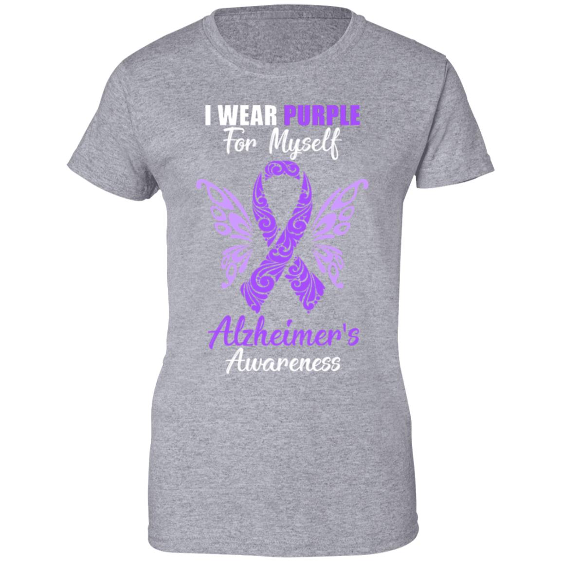 I Wear Purple For Myself Alzheimer's Awareness Gift T-Shirt & Hoodie | Teecentury.com