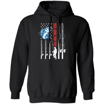 Reel Cool Pop Pop American Flag Fish Fishing Fathers Day T-Shirt & Hoodie | Teecentury.com