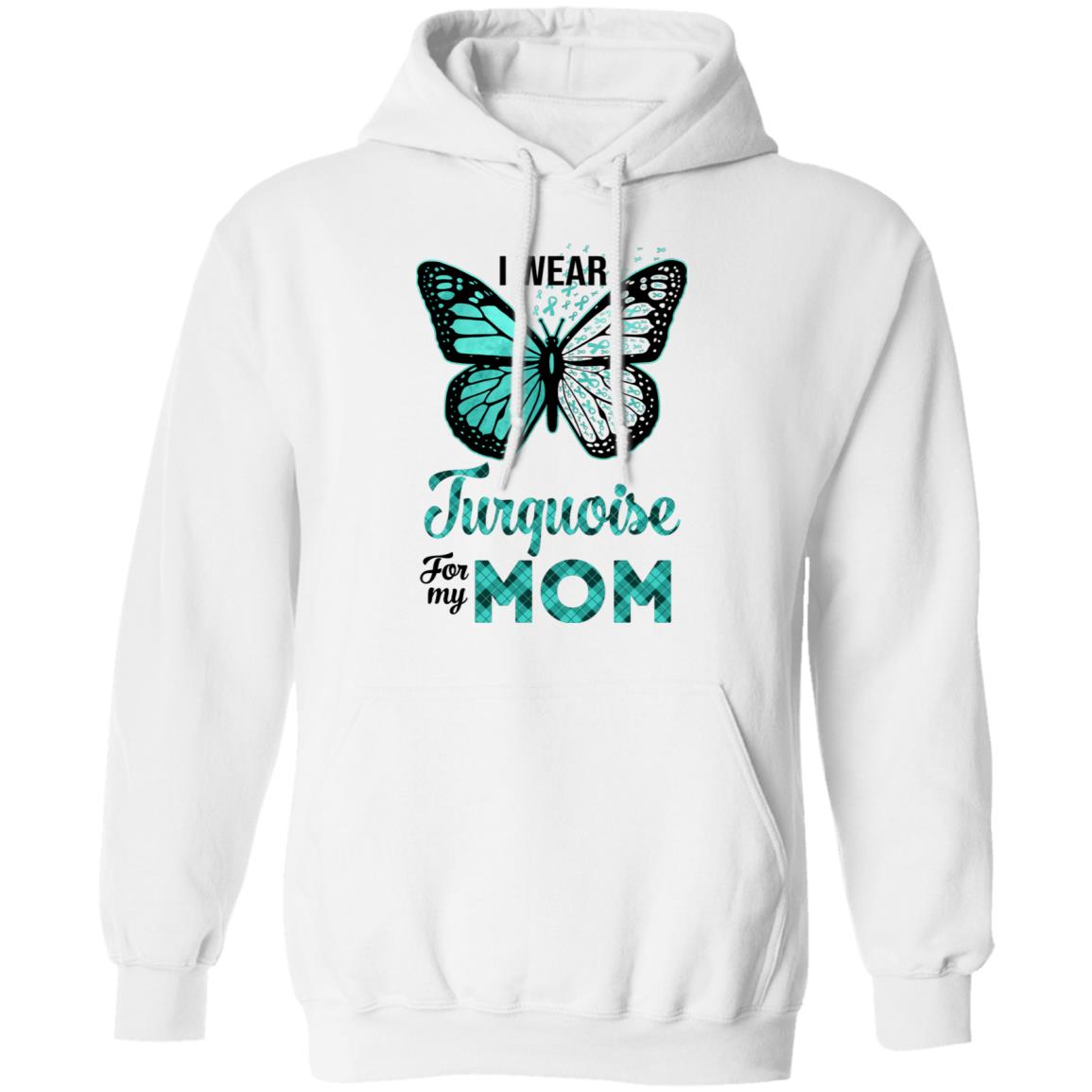 I Wear Turquoise For My Mom Butterfly Dysautonomia Awareness T-Shirt & Hoodie | Teecentury.com