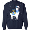 Menorah Hanukkah Llama Cute Alpaca Chanukah Gift T-Shirt & Sweatshirt | Teecentury.com