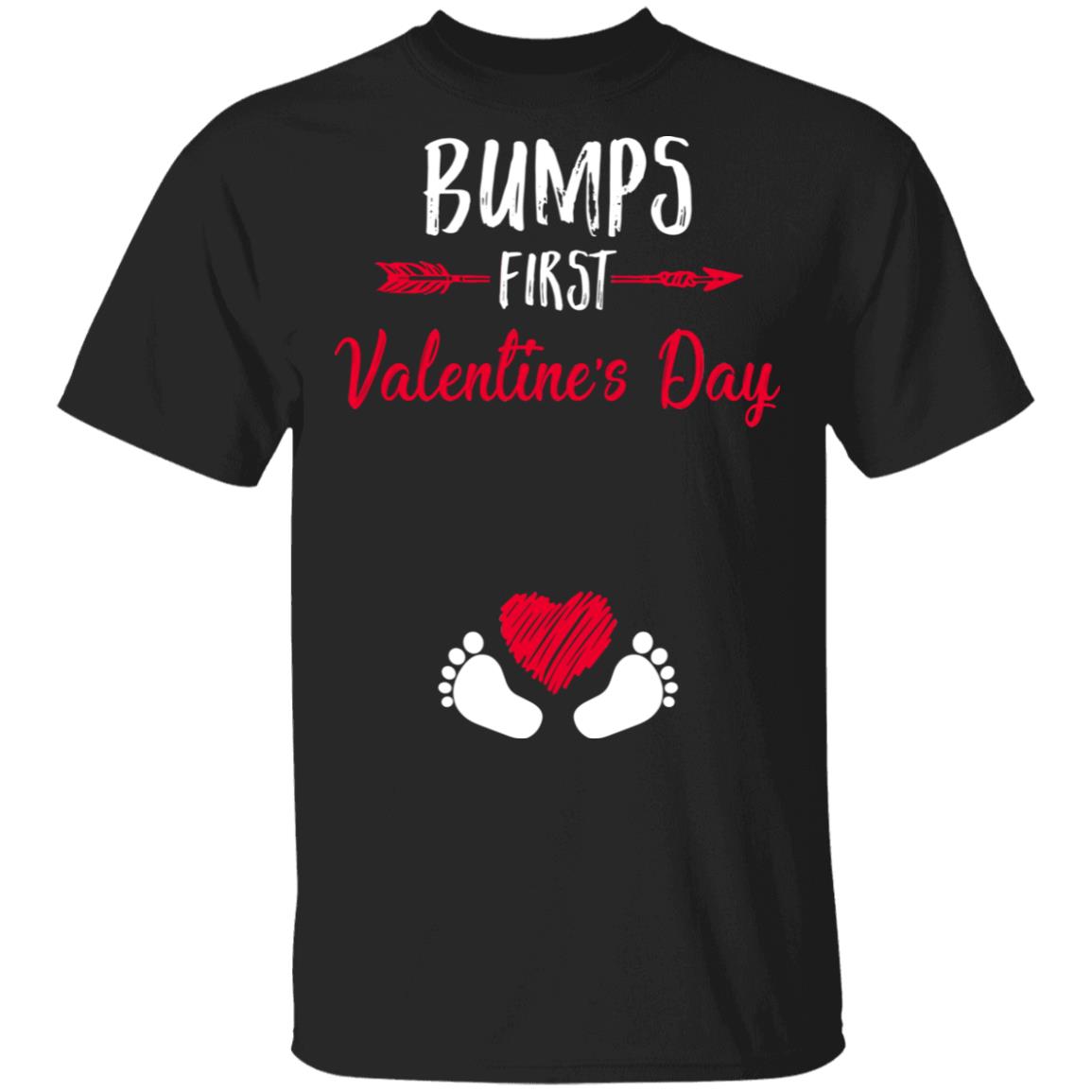 Bumps First Valentine's Day Cute Adorable Baby Pregnancy T-Shirt & Hoodie | Teecentury.com