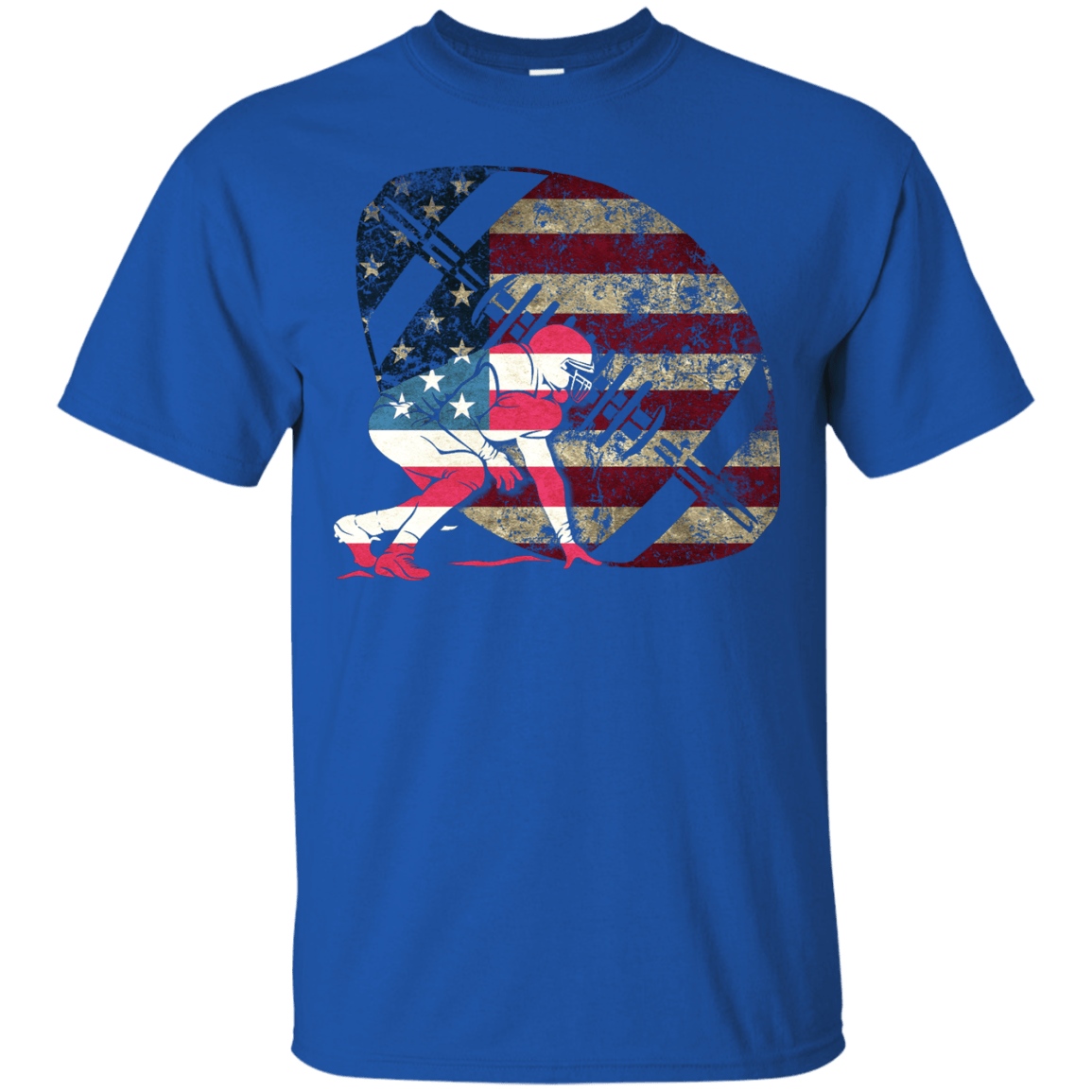 Tackle Football America Flag T-Shirt & Hoodie | Teecentury.com
