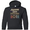 Awesome Since December 2012 Vintage 10th Birthday Gifts Youth Youth Shirt | Teecentury.com