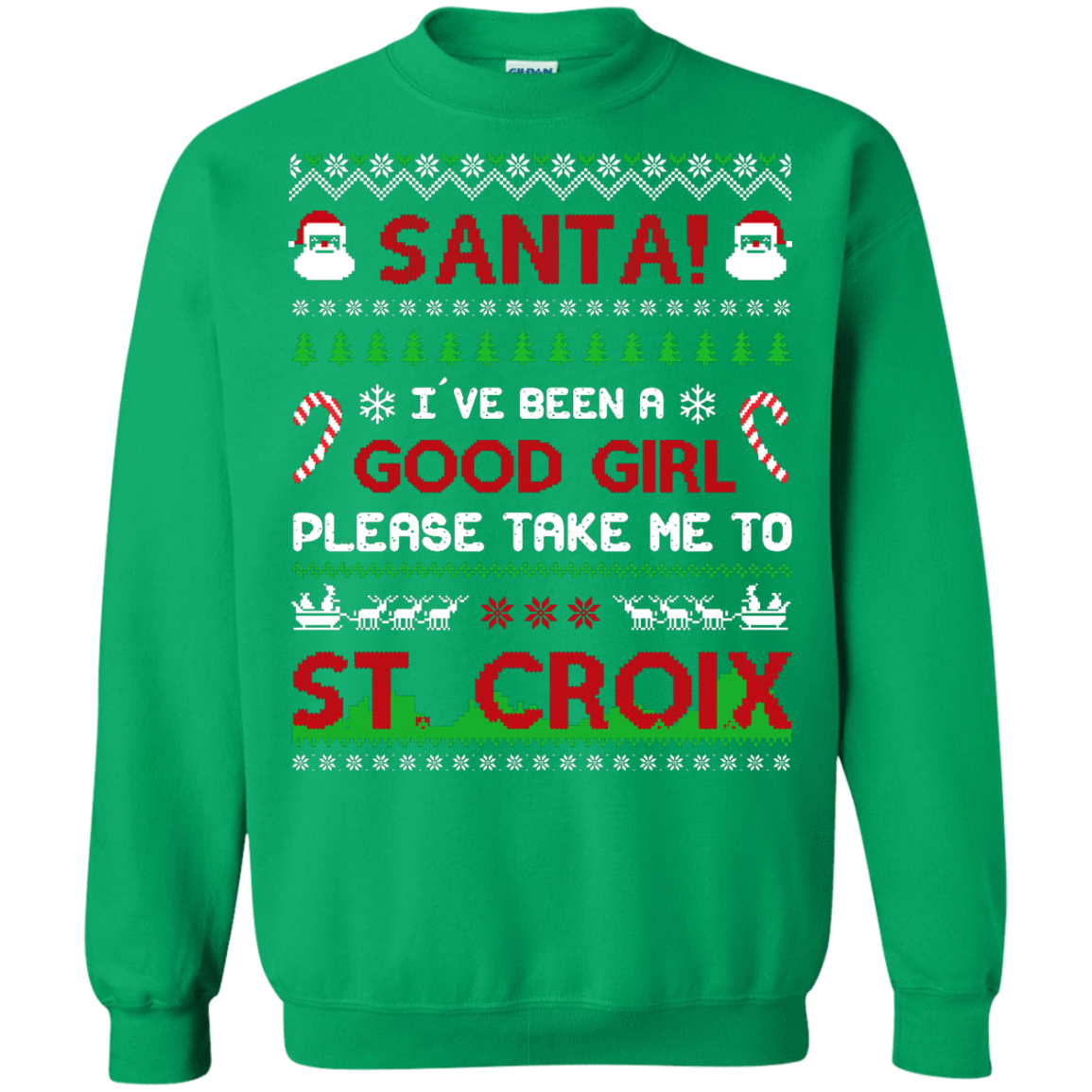 Santa I've Been A Good Girl Please Take Me To St Croix T-Shirt & Hoodie | Teecentury.com