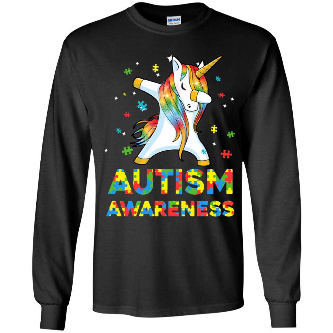 Dabbing Unicorn Puzzle Autism Awareness For Girls Youth Youth Shirt | Teecentury.com