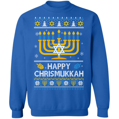 Happy Chrismukkah Xmas Hanukkah Ugly Christmas Sweater T-Shirt & Sweatshirt | Teecentury.com