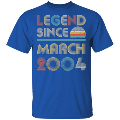 Legend Since March 2004 Vintage 18th Birthday Gifts T-Shirt & Hoodie | Teecentury.com