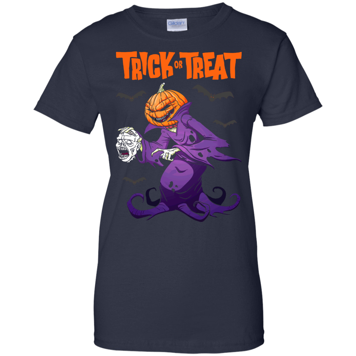 Trick Or Treat Pumpkin Zombie Halloween T-Shirt & Hoodie | Teecentury.com