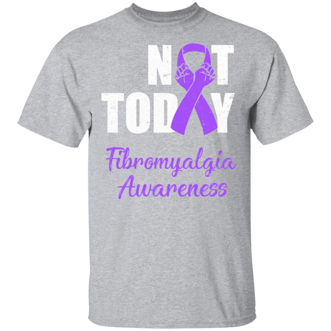 Support Fibromyalgia Awareness Purple Ribbon Not Today T-Shirt & Hoodie | Teecentury.com