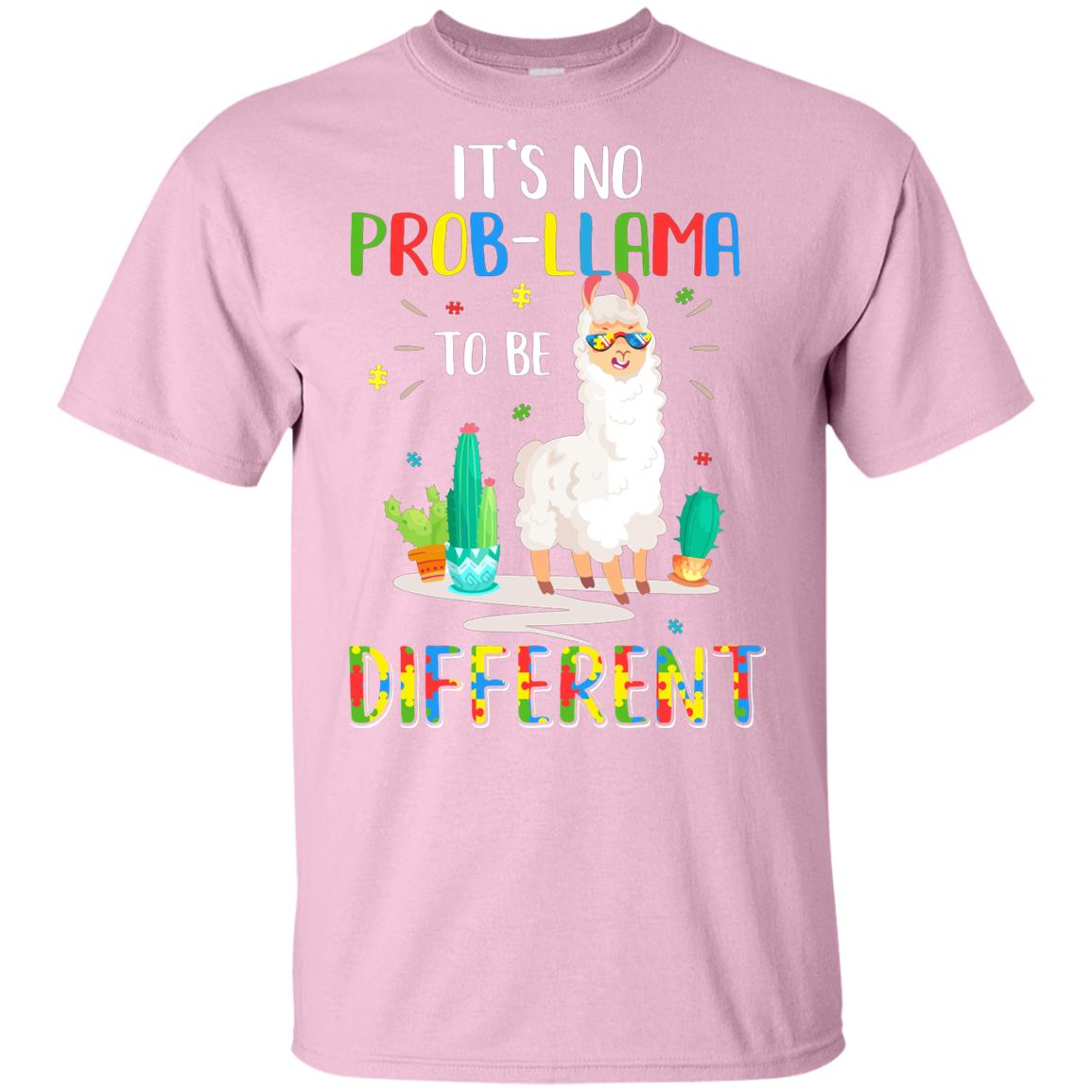 No Prob Llama To Be Different Llama Autism Awareness Gift Youth Youth Shirt | Teecentury.com