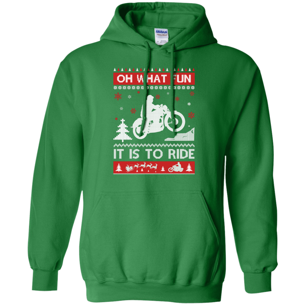 Motorcycle Sweater Christmas Oh What Fun It Is To Ride T-Shirt & Hoodie | Teecentury.com