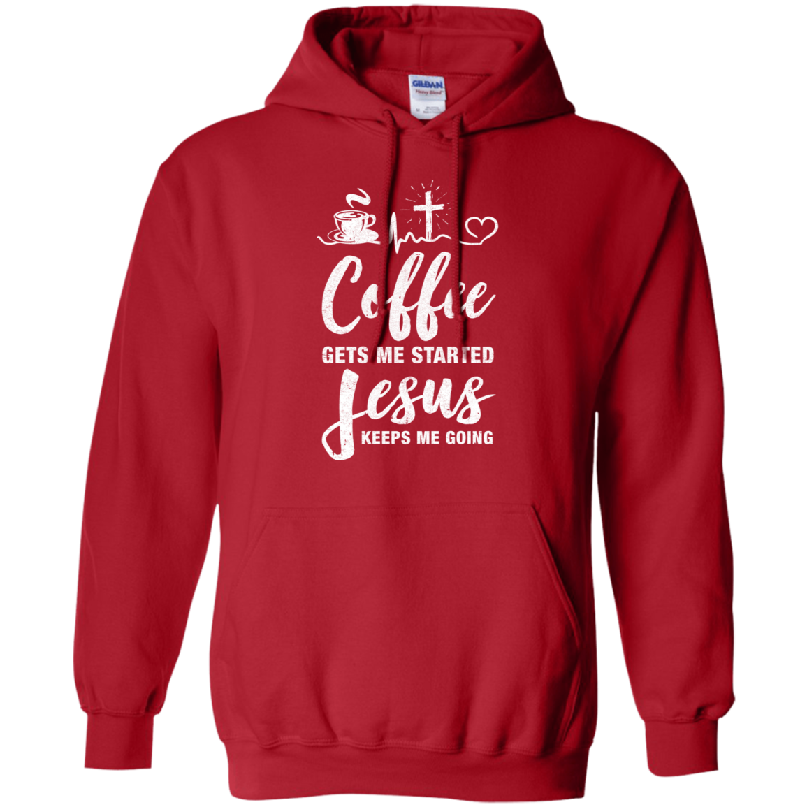 Coffee Gets Me Started Jesus Keeps Me Going T-Shirt & Hoodie | Teecentury.com