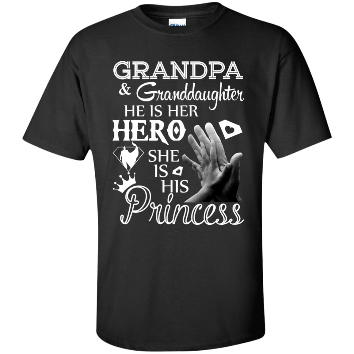 Grandpa & Granddaughter He Is Her Hero T-Shirt & Hoodie | Teecentury.com