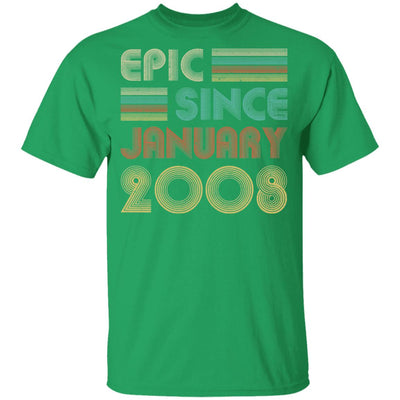 Epic Since January 2008 Vintage 14th Birthday Gifts Youth Youth Shirt | Teecentury.com