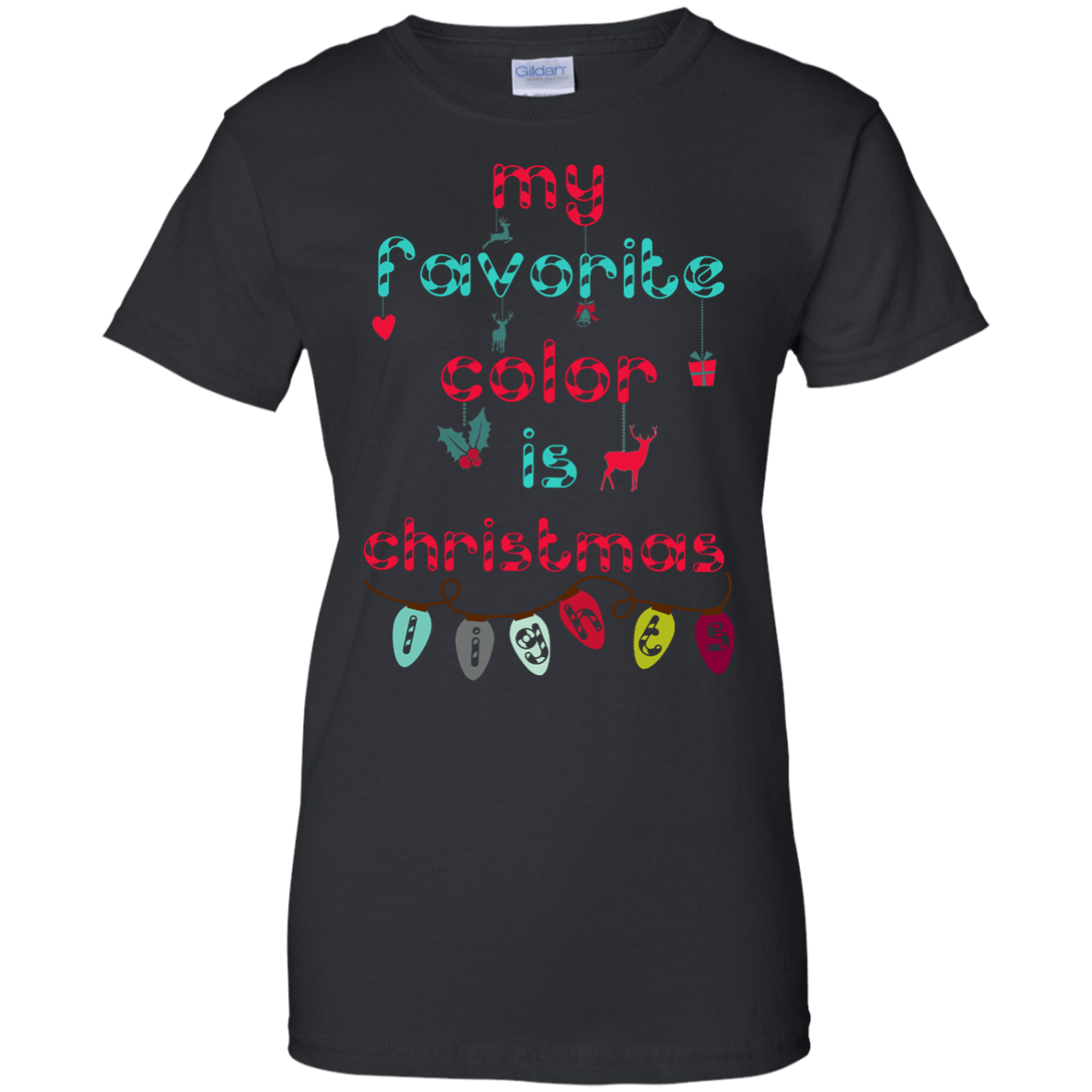 My Favorite Color Is Christmas Light T-Shirt & Hoodie | Teecentury.com