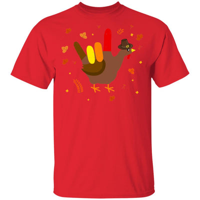 American Sign Language I Love You Thanksgiving Turkey T-Shirt & Sweatshirt | Teecentury.com