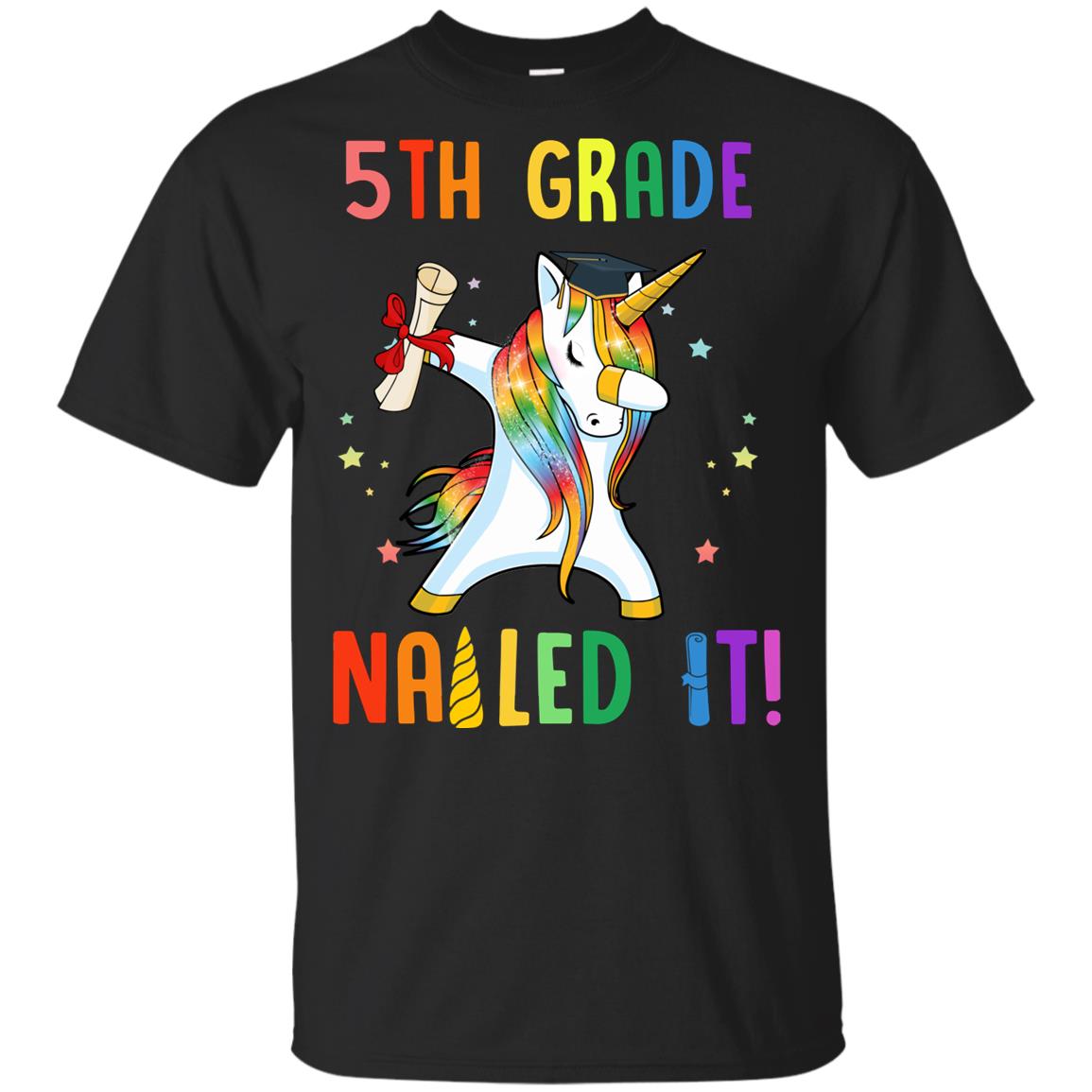 Dabbing 5th Grade Unicorn Nailed It Graduation Class Of 2022 Youth Youth Shirt | Teecentury.com