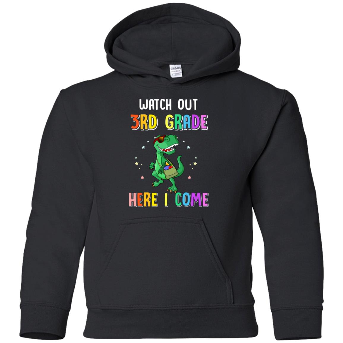 3rd Grade Here I Come Dinosaur Back To School Youth Youth Shirt | Teecentury.com