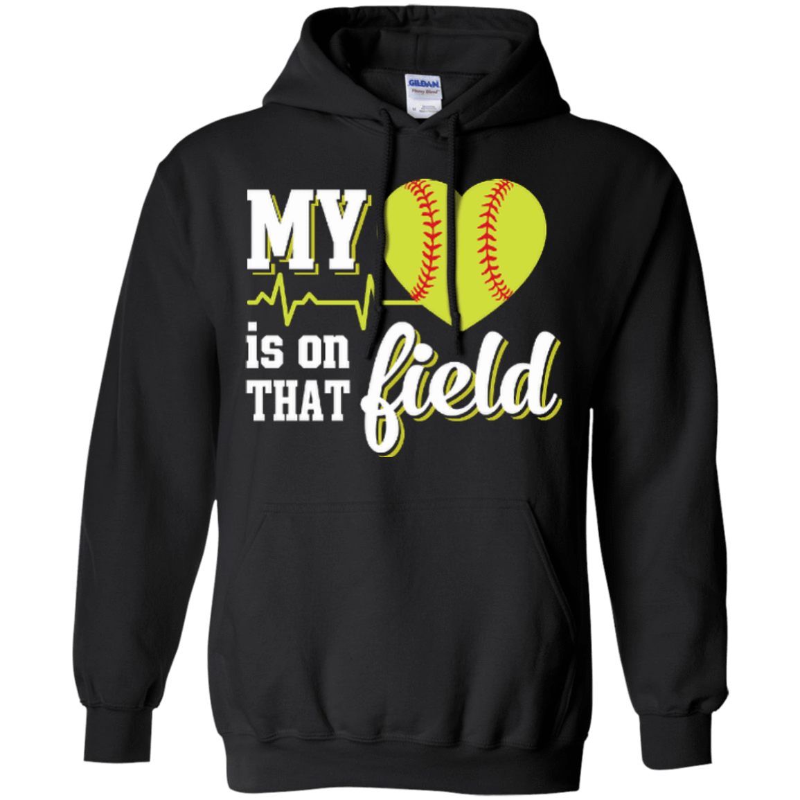 My Heart Is On That Field Softball T-Shirt & Hoodie | Teecentury.com