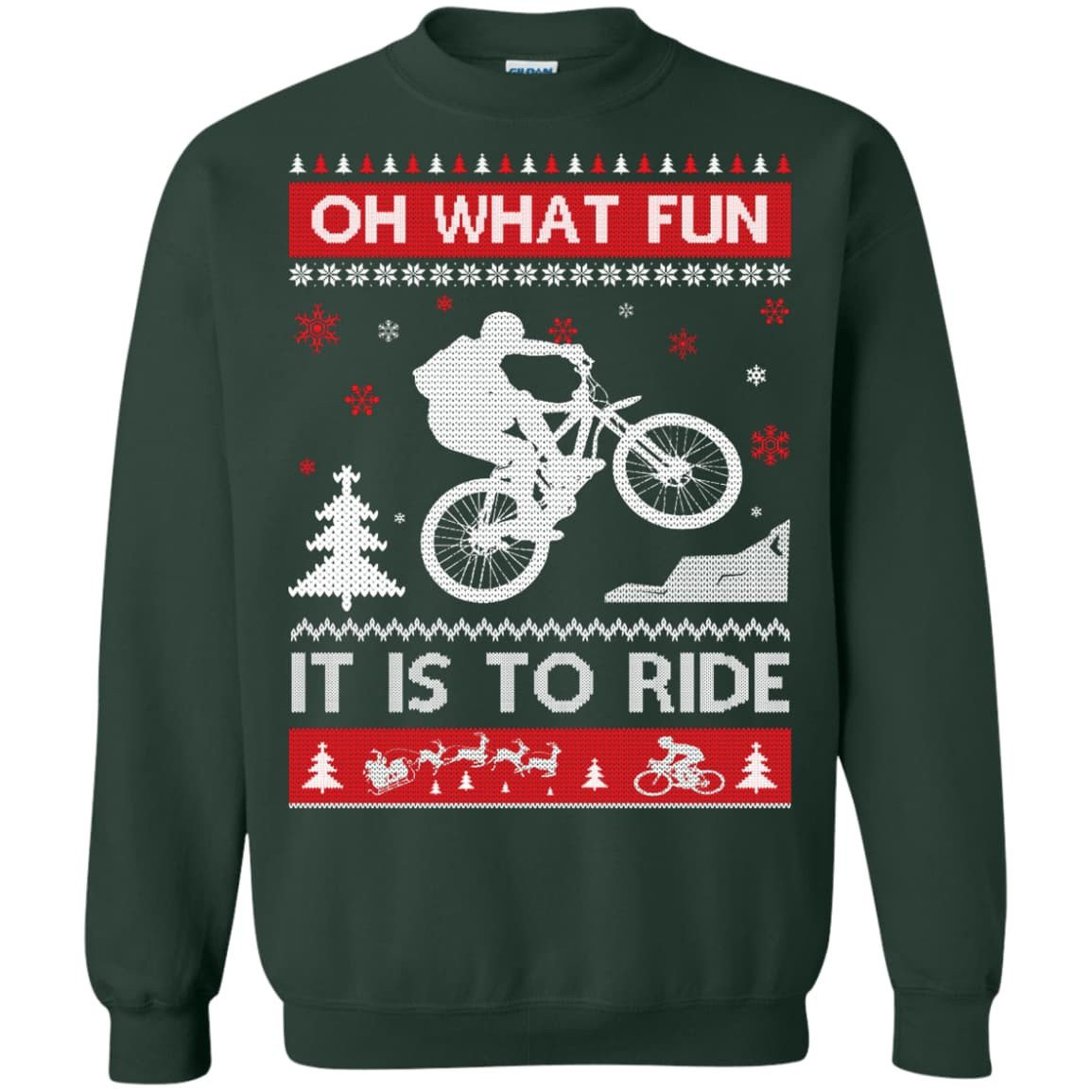 Bicycle Sweater Christmas Oh What Fun It Is To Ride T-Shirt & Hoodie | Teecentury.com
