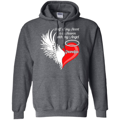 Grandpa Half My Heart Is In Heaven With My Angel T-Shirt & Hoodie | Teecentury.com