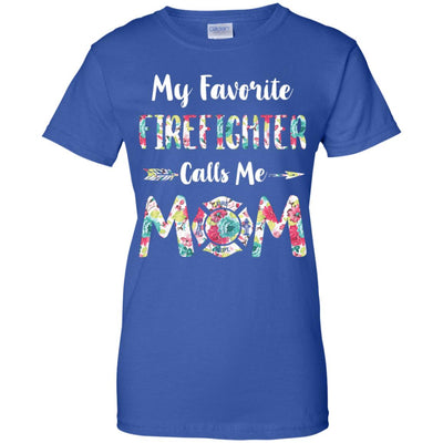 Floral My Favorite Firefighter Calls Me Mom Mothers Day Gift T-Shirt & Hoodie | Teecentury.com