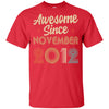 Awesome Since November 2012 Vintage 10th Birthday Gifts Youth Youth Shirt | Teecentury.com