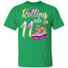 11 Years Old Birthday Girls Roller Skates 80's 11th Birthday Youth Youth Shirt | Teecentury.com