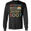 Awesome Since January 2007 Vintage 15th Birthday Gifts T-Shirt & Hoodie | Teecentury.com