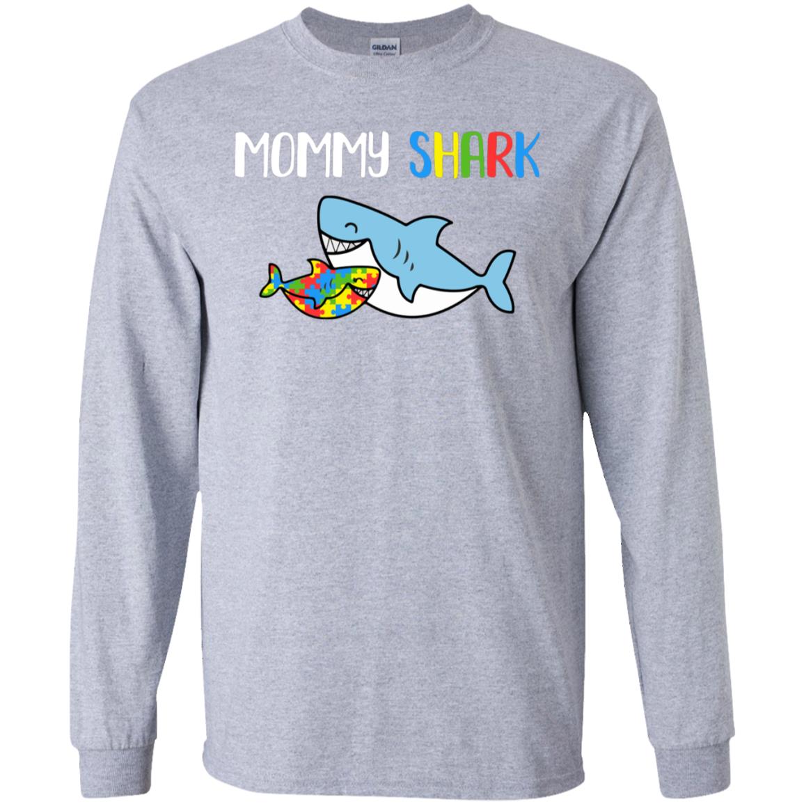 Mommy Shark Support Autism Awareness For Child T-Shirt & Hoodie | Teecentury.com