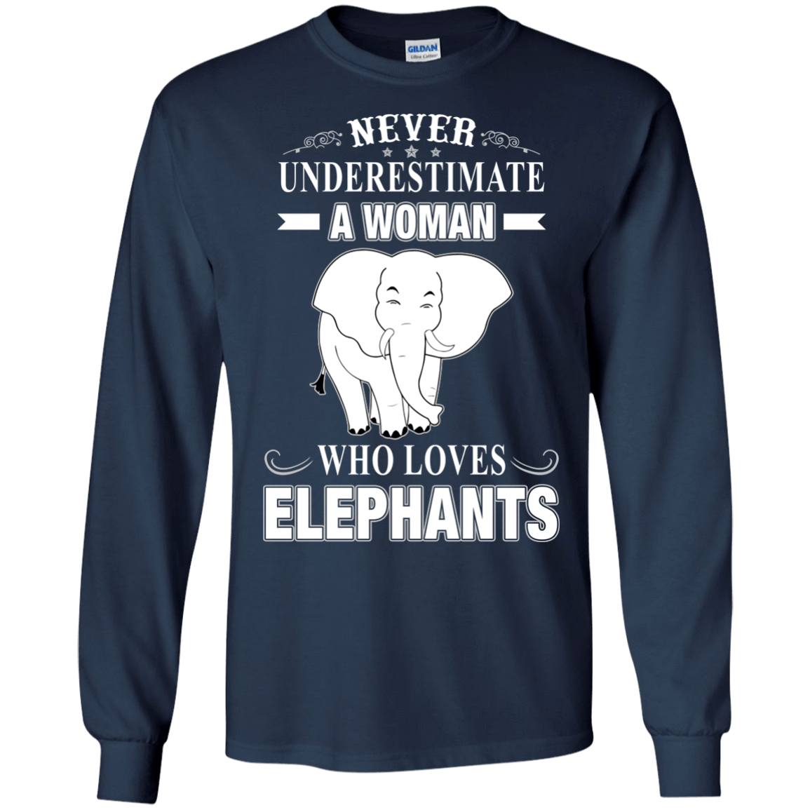 Never Underestimate Woman Loves Elephant T-Shirt & Hoodie | Teecentury.com