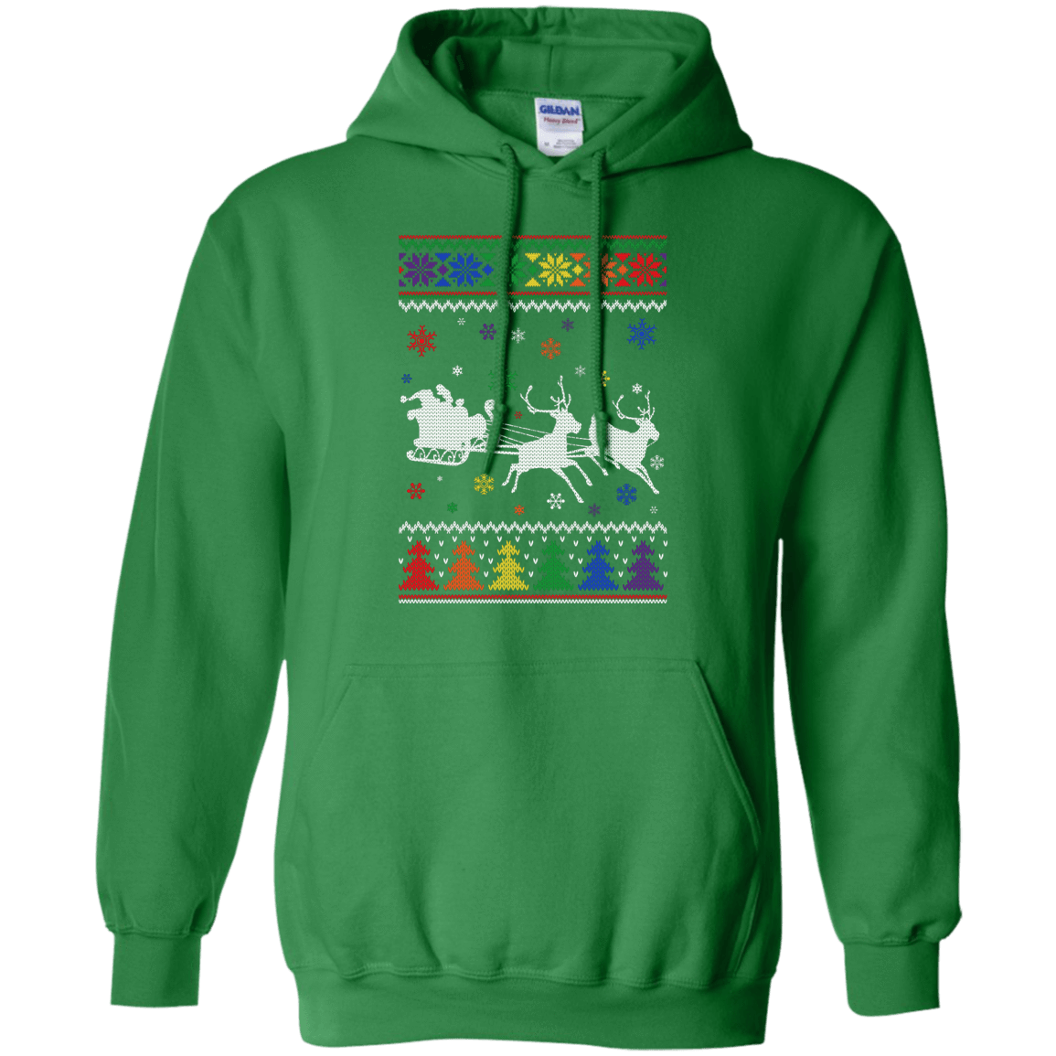 Rainbow Christmas Through The Snow Together T-Shirt & Hoodie | Teecentury.com