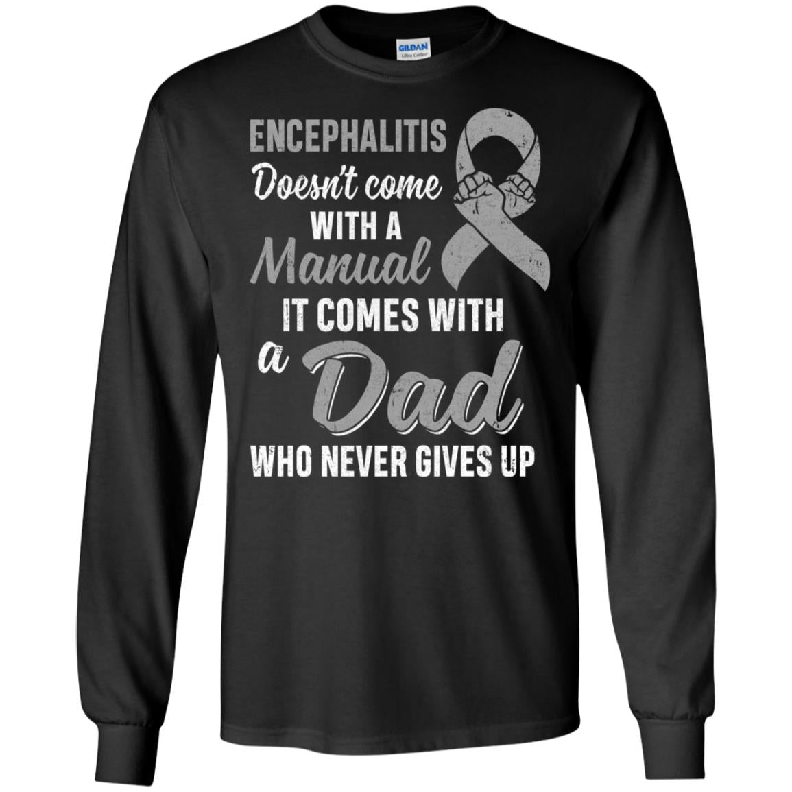 Encephalitis Awareness Dad Warrior Gifts T-Shirt & Hoodie | Teecentury.com