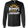 Kings Are Born In January T-Shirt & Hoodie | Teecentury.com