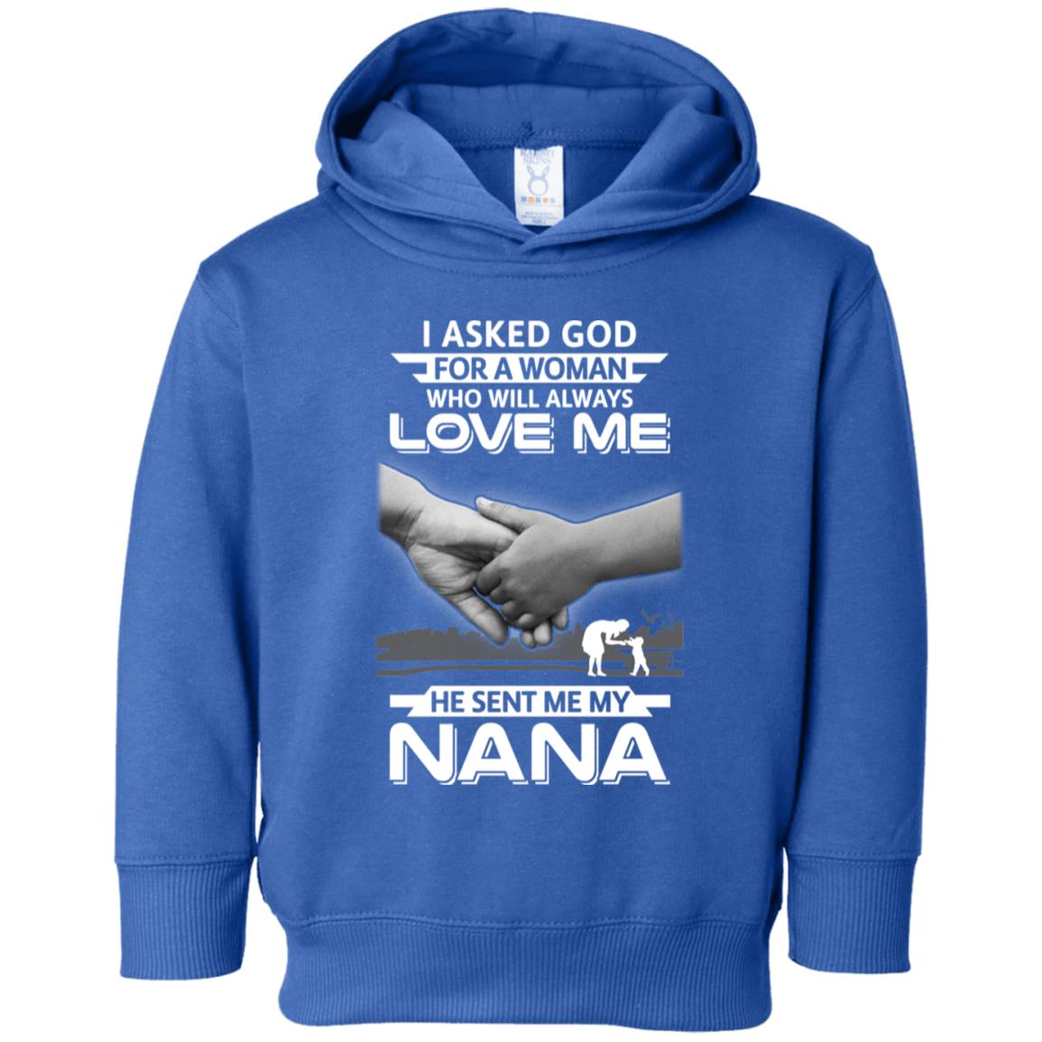 I Asked God For A Woman Who Always Love Me Nana Youth Youth Shirt | Teecentury.com