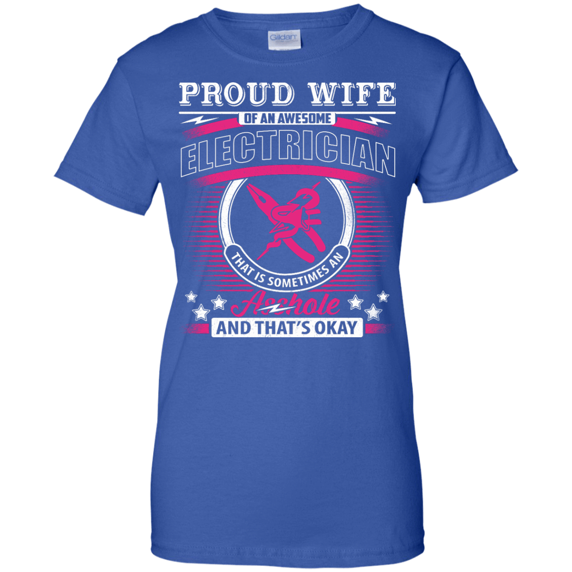 Proud Wife Of An Awesome Electrician T-Shirt & Hoodie | Teecentury.com