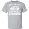 Sorry Not Listening Thinking About Grandma Funny Kids Youth Youth Shirt | Teecentury.com