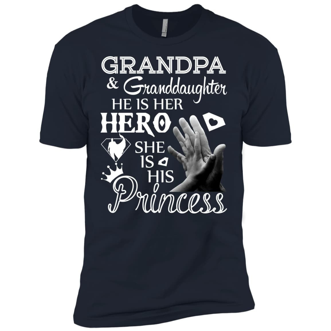 Grandpa & Granddaughter He Is Her Hero T-Shirt & Hoodie | Teecentury.com