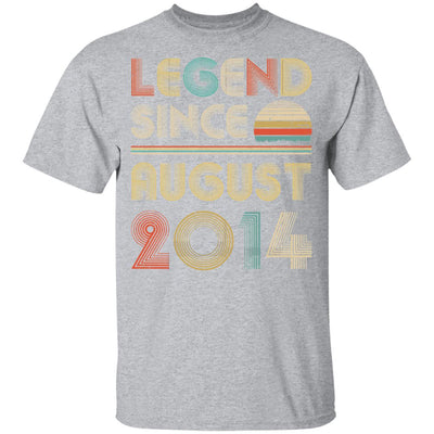Legend Since August 2014 Vintage 8th Birthday Gifts Youth Youth Shirt | Teecentury.com