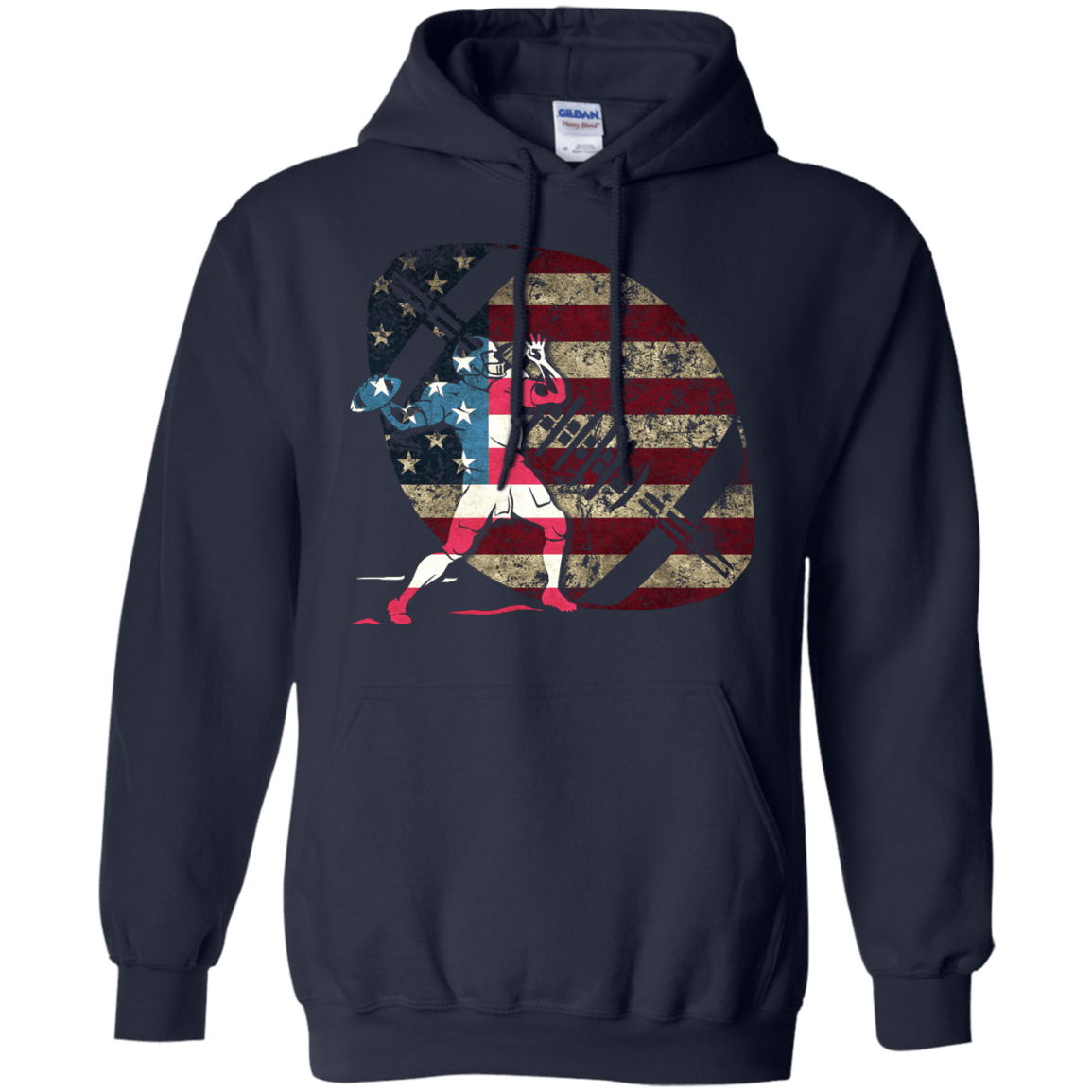 Quarterback Football America Flag T-Shirt & Hoodie | Teecentury.com