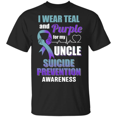 I Wear Teal And Purple For My Uncle Suicide Prevention T-Shirt & Hoodie | Teecentury.com