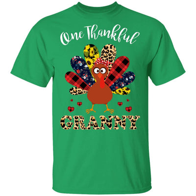 One Thankful Granny Leopard Turkey Thanksgiving Gift T-Shirt & Sweatshirt | Teecentury.com