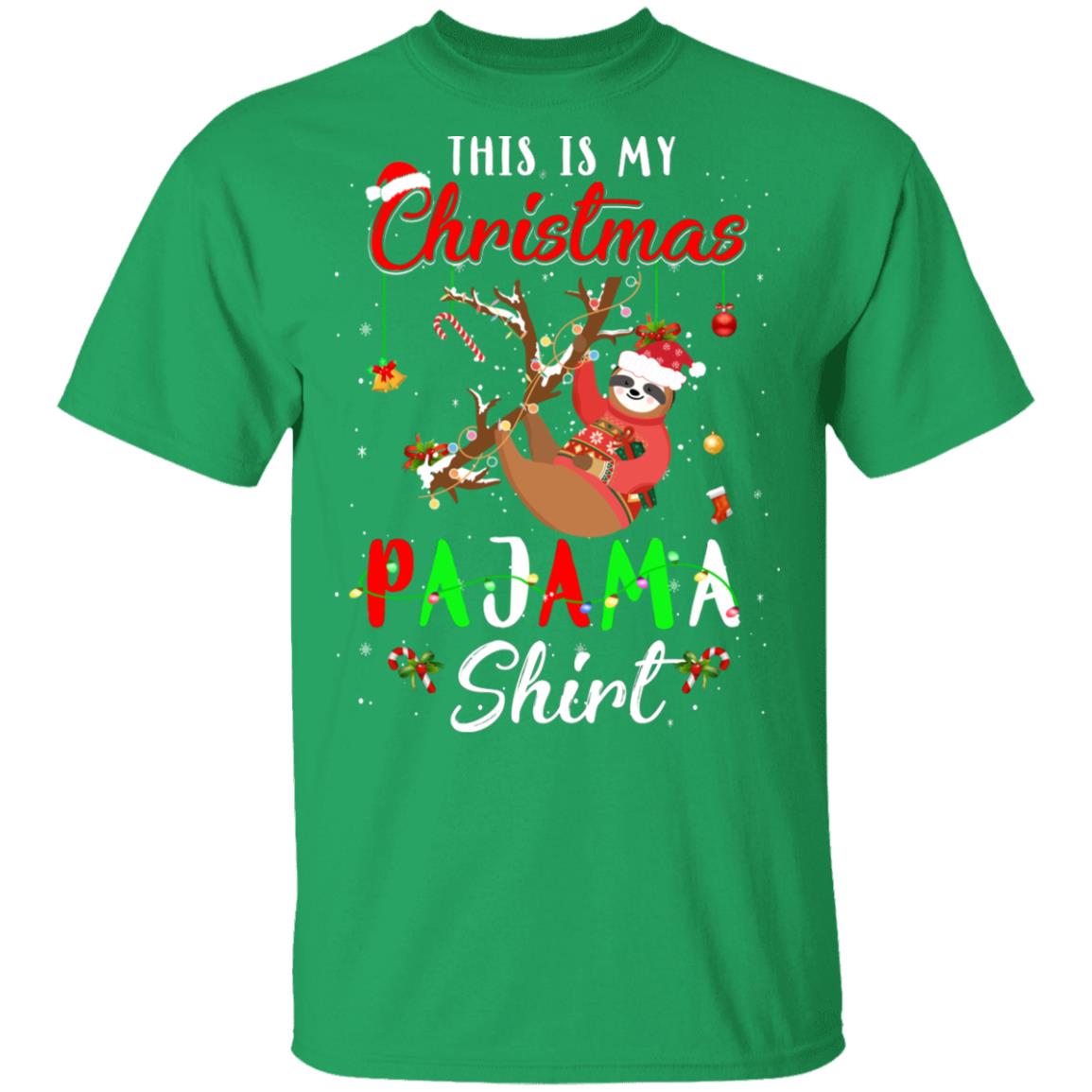 This Is My Christmas Pajama Sloth Christmas Gifts T-Shirt & Sweatshirt | Teecentury.com
