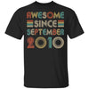Awesome Since September 2010 Vintage 12th Birthday Gifts Youth Youth Shirt | Teecentury.com