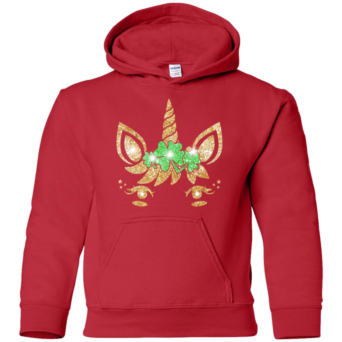 Unicorn Face Saint Patrick's Day For Girls Youth Youth Shirt | Teecentury.com